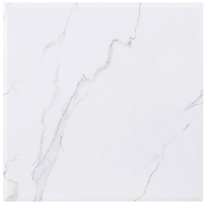 Visalia 2-piece Faux Marble Coffee and End Table Set White
