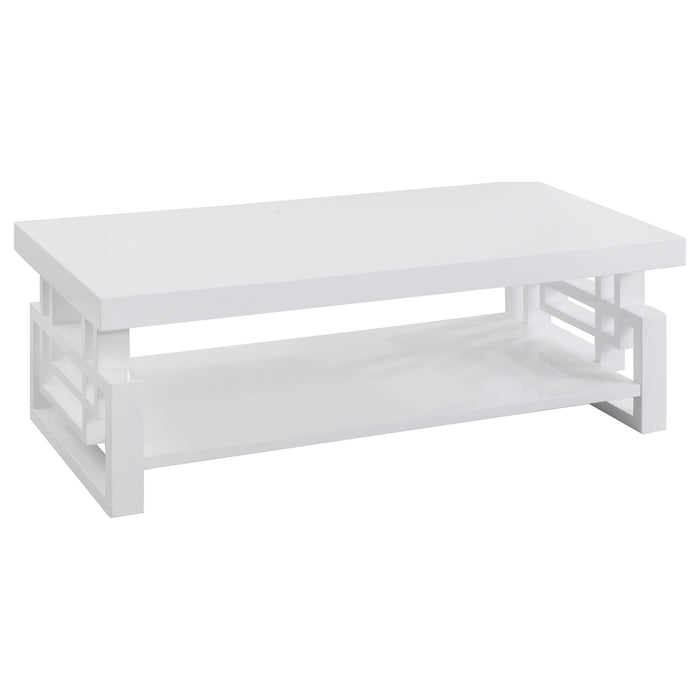 Schmitt 2-piece Coffee and End Table Set White High Gloss