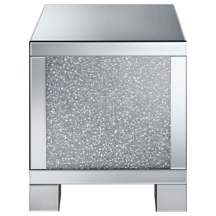 Gillian 2-piece Mirrored Coffee and End Table Set Silver
