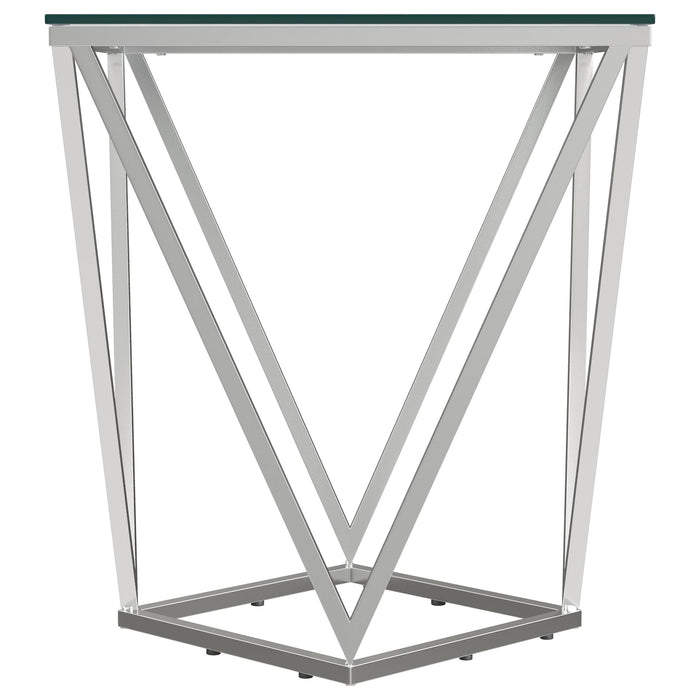 Brittania 3-piece Square Coffee and End Table Set Nickel