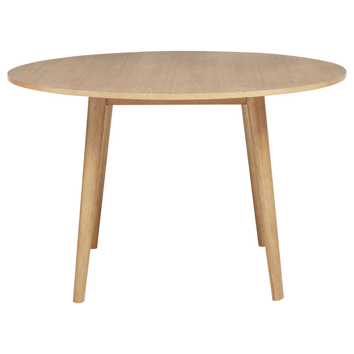 Andrews 5-piece Round Dining Table Set Light Ash and White