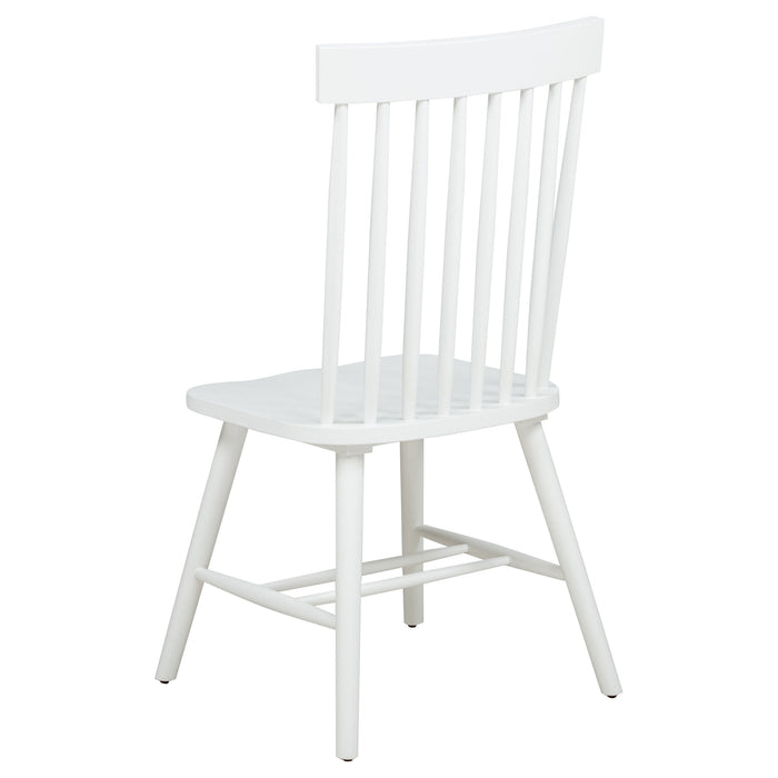 Andrews Windsor Spindle Back Dining Side Chair White (Set of 2)