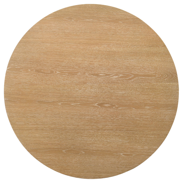 Ottowa 2-piece Round Wood Coffee Table Set Washed Oak