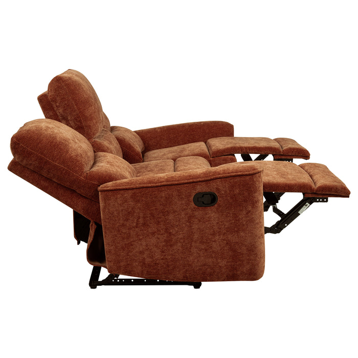 Navarro 3-piece Upholstered Reclining Sofa Set Orange