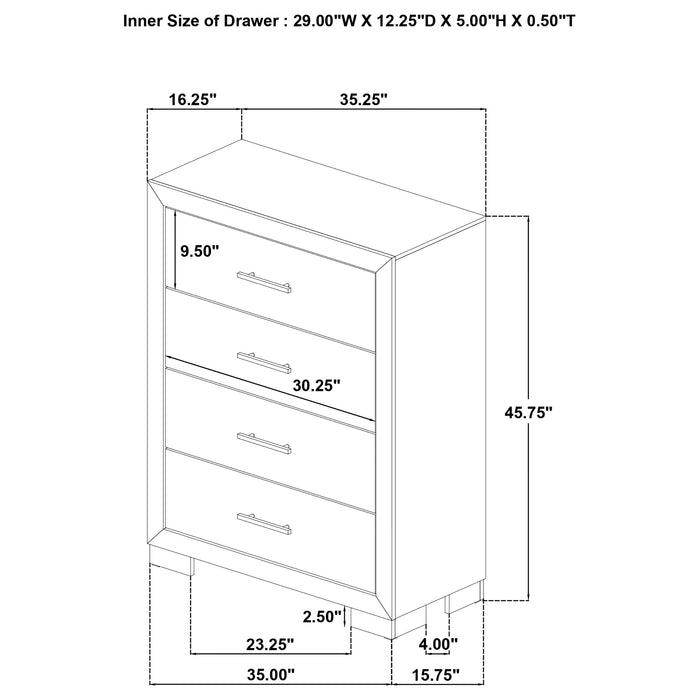 Arielle 5-piece Eastern King Bedroom Set Light Oak