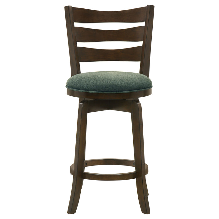 Murphy Wood Counter Height Swivel Bar Chair Hunter Green