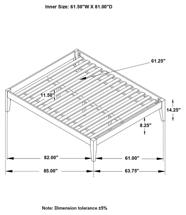 Hounslow Queen Universal Platform Bed White