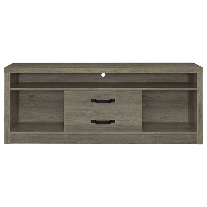 Burke 3-piece 59-inch TV Entertainment Center Grey Driftwood