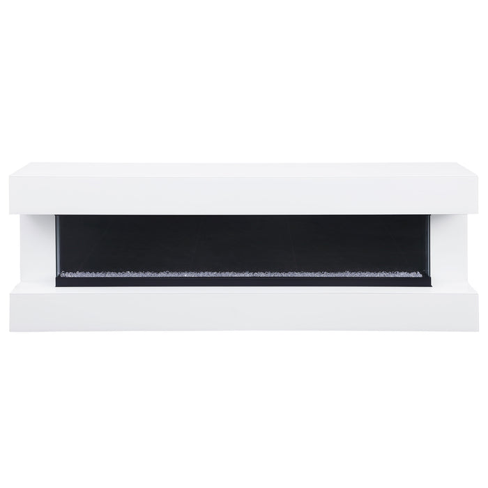Vallerie 71-inch BT Speaker TV Stand Fireplace Console White