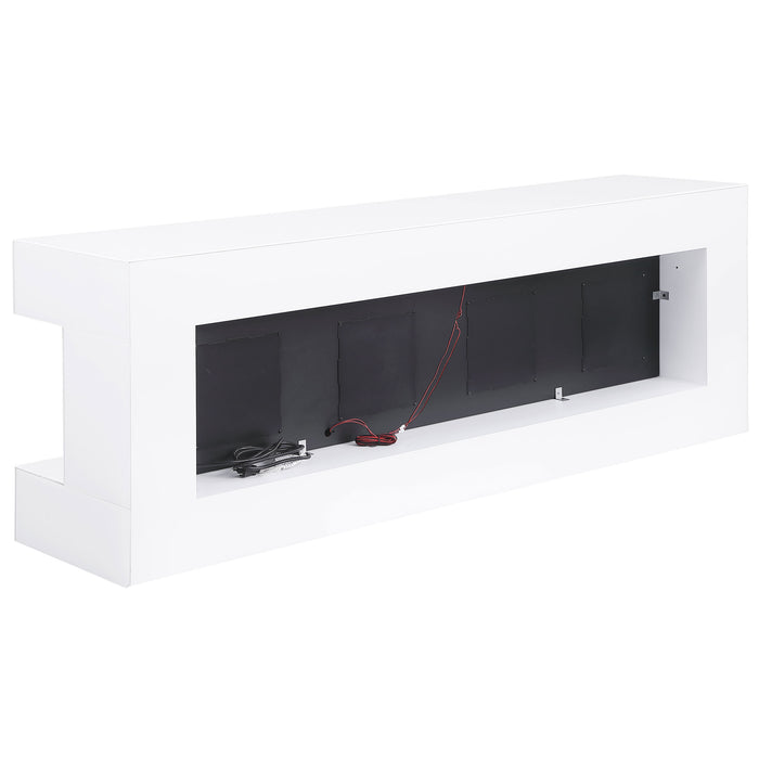Vallerie 71-inch BT Speaker TV Stand Fireplace Console White