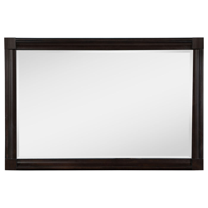 Devon 5-piece Full Bedroom Set Wine Red and Dark Oak