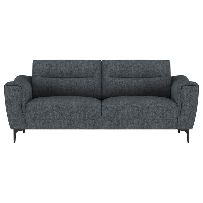 Nolan Upholstered Sloped Track Arm Sofa Charcoal