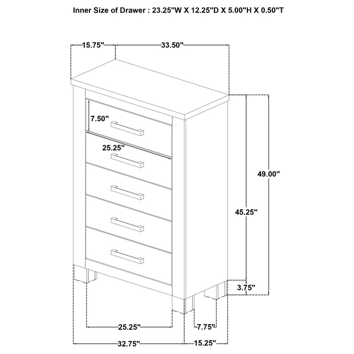Oakglen 5-piece Queen Bedroom Set Weathered Oak