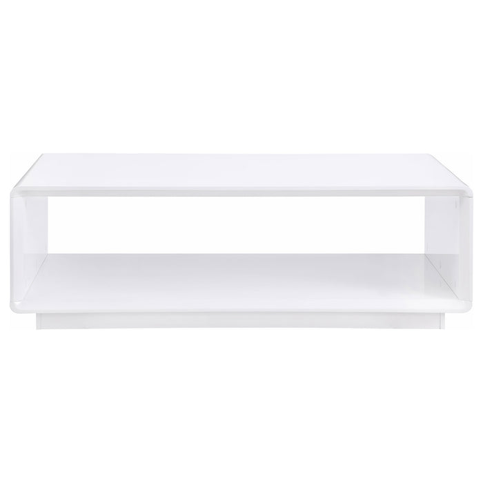 Paseo 3-piece Coffee and End Table Set White High Gloss