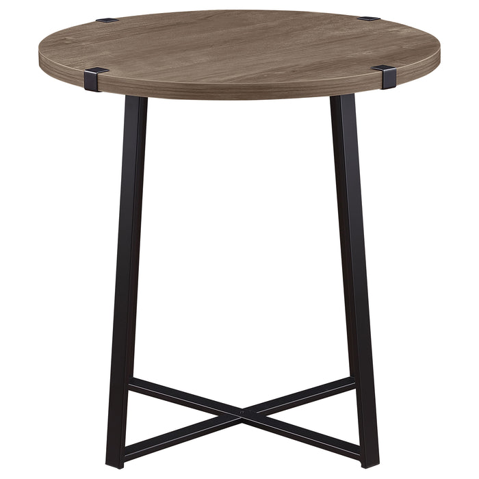 Marcus 3-piece Round Coffee and End Table Set Light Brown