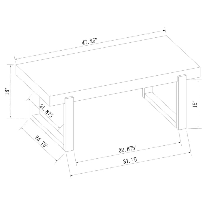Pala 2-piece Coffee and End Table Set White High Gloss