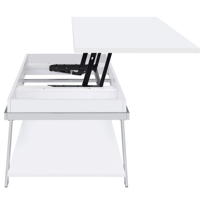 Marcia 2-piece Coffee and End Table Set White High Gloss