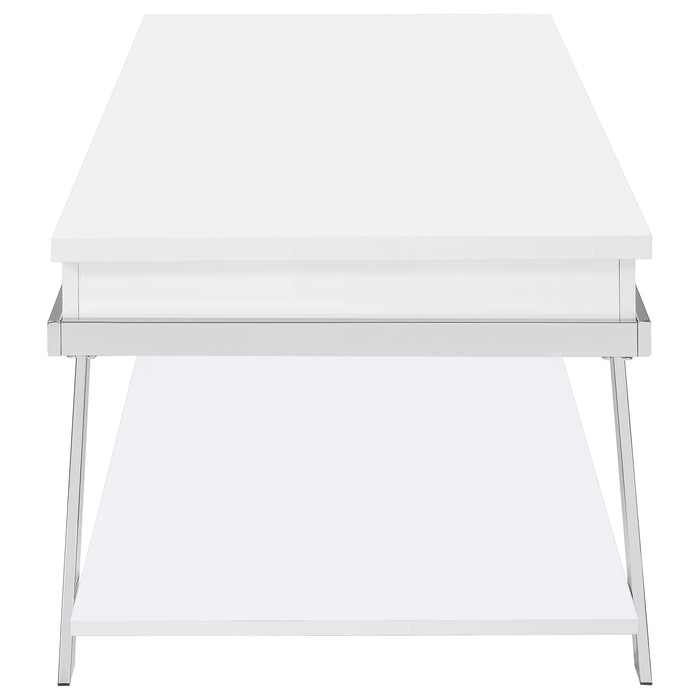 Marcia 3-piece Coffee and End Table Set White High Gloss