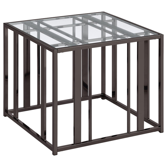 Adri 2-piece Coffee and End Table Set Black Nickel