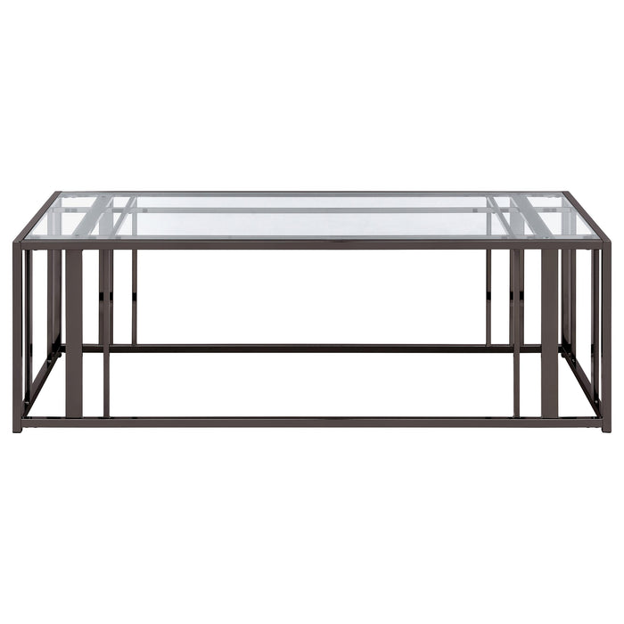 Adri 2-piece Coffee and End Table Set Black Nickel