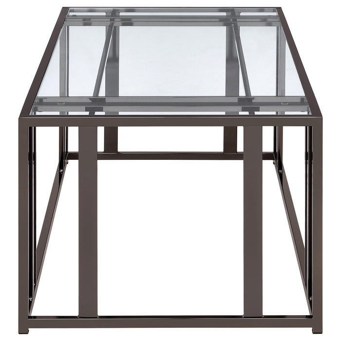 Adri 2-piece Coffee and End Table Set Black Nickel