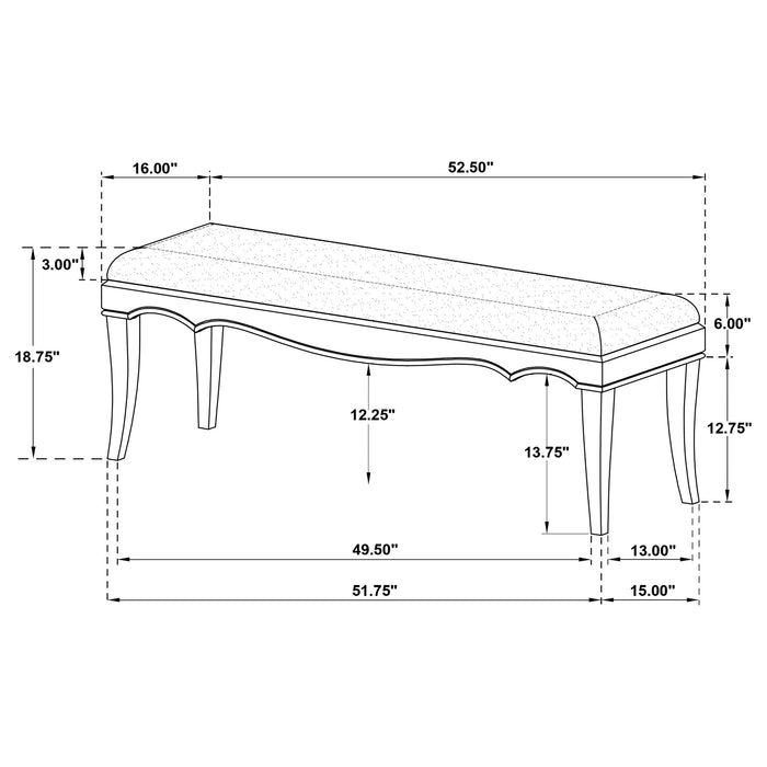 Revello Upholstered Bedroom Bed End Bench Washed Mango