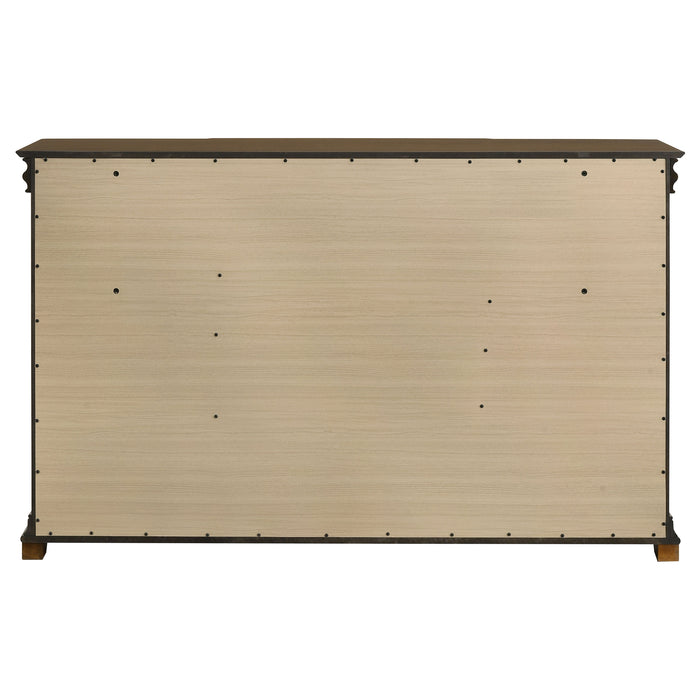 Garland 11-drawer Bedroom Dresser Cabinet Brown Cherry
