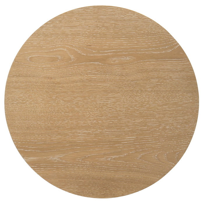 Ottowa 3-piece Round Wood Coffee Table Set Washed Oak