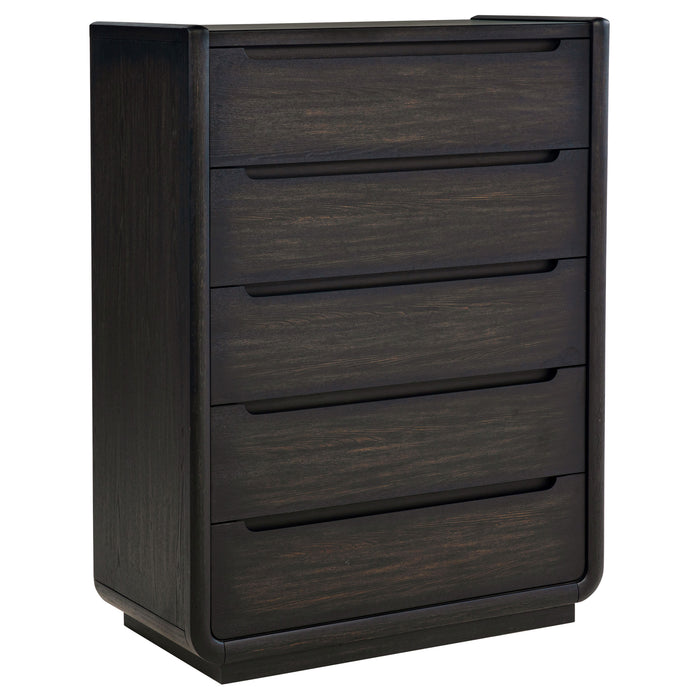 Leandro 5-piece Queen Bedroom Set Burnished Black